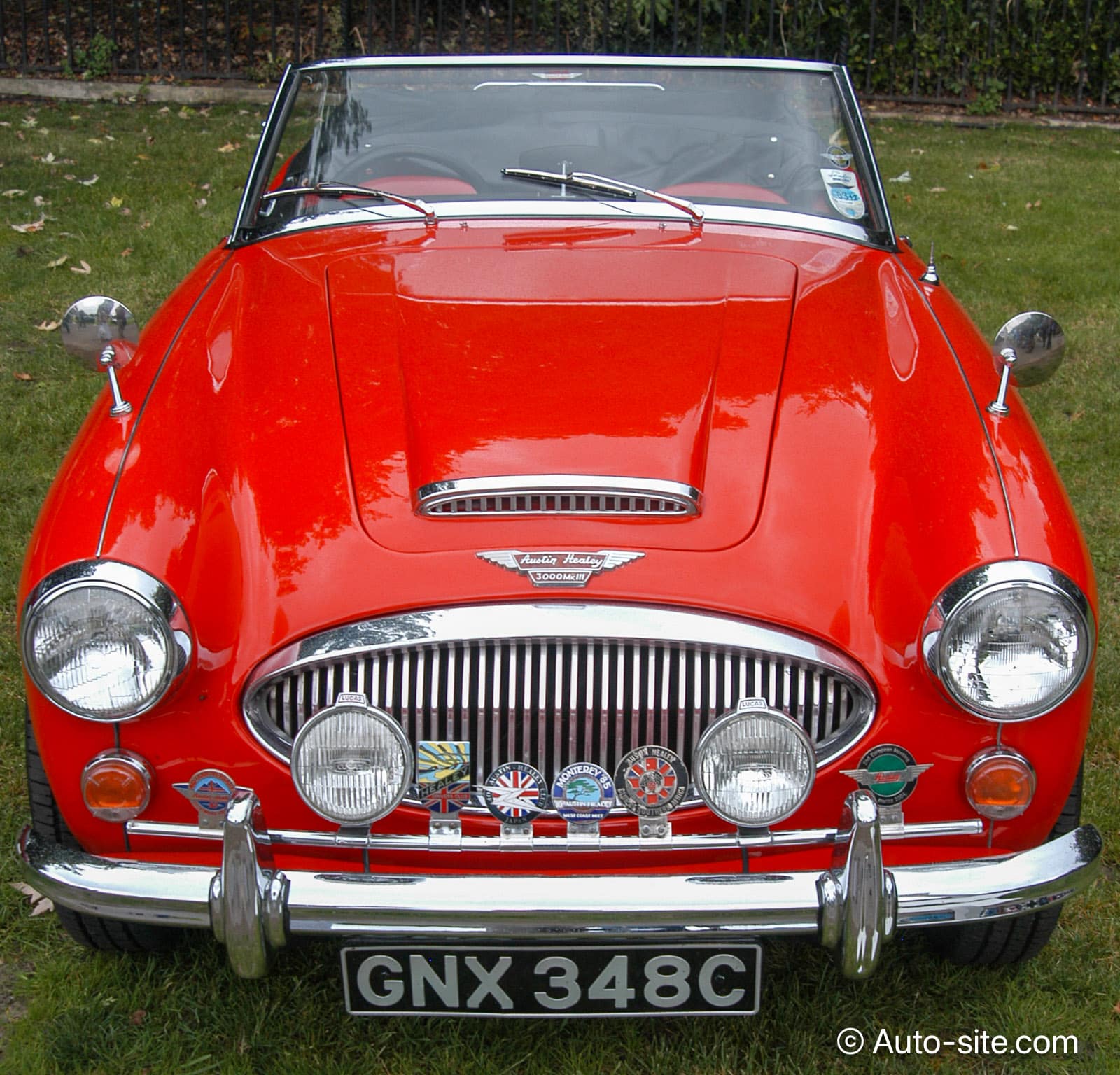 austin healey 3000 mkiii red front