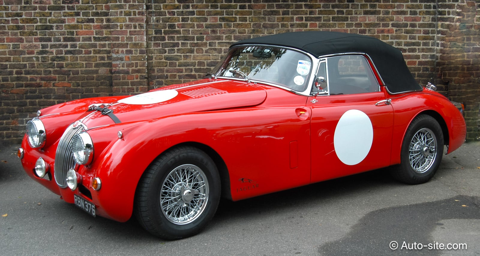 jaguar xk150 3 8s roadster 1960 rbn376 red front left side