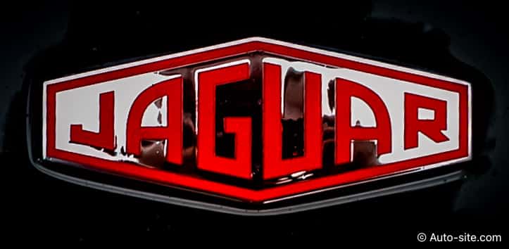 jaguar badge red chrome black