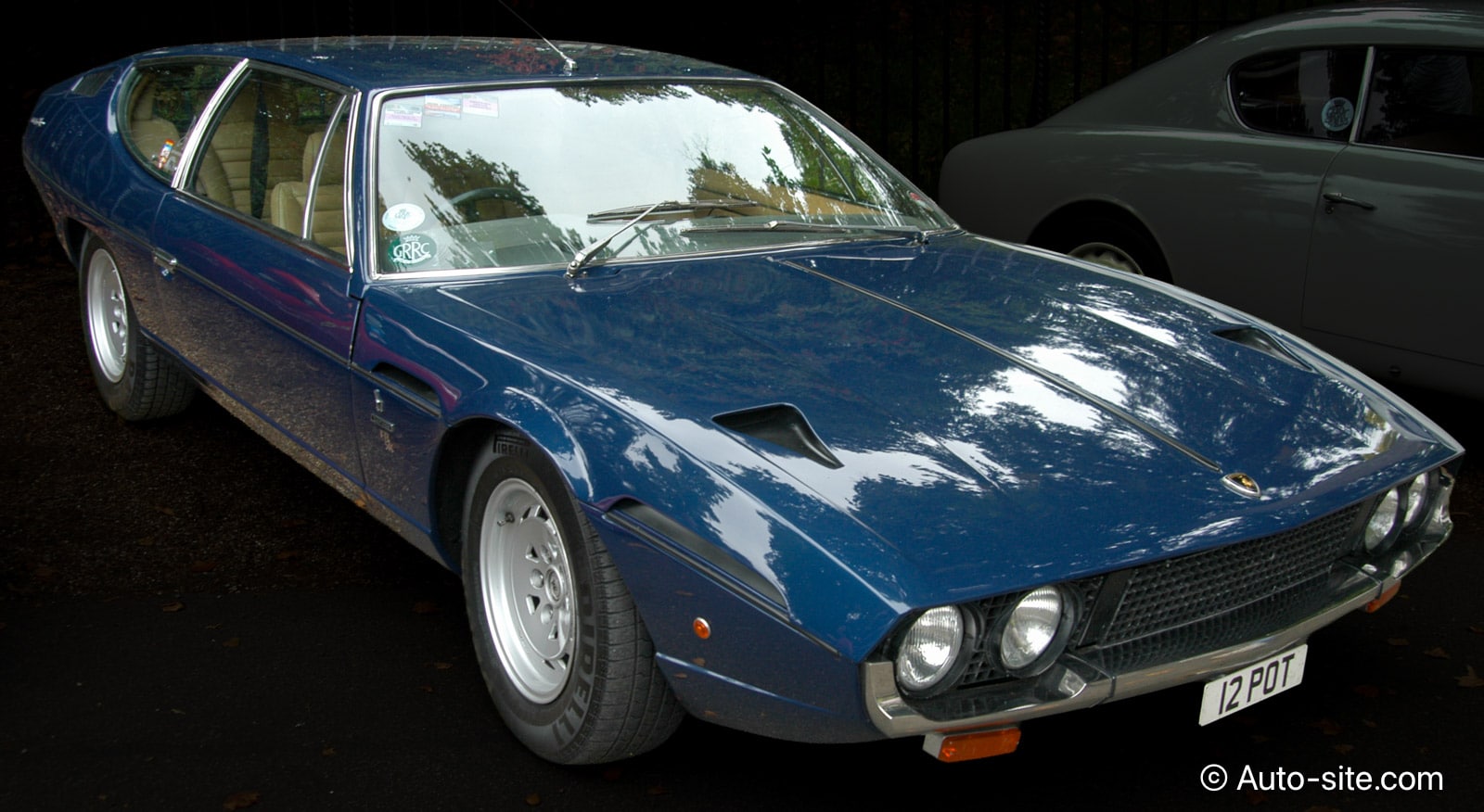 lamborghini espada s3 blue front right side isolated